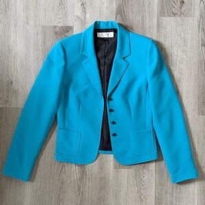 Tahari Arthur S. Levine Aqua Blazer